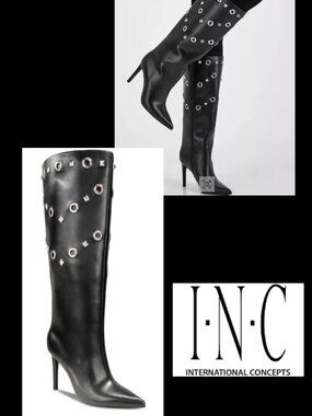 I.N.C. Saiqa Grommet Knee High Boots NIB Sz 6